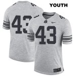 Youth NCAA Ohio State Buckeyes Robert Cope #43 College Stitched No Name Authentic Nike Gray Football Jersey SV20F01NJ